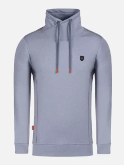 Wam Denim Sweaters|Hawaiian High Neck Grey Sweater