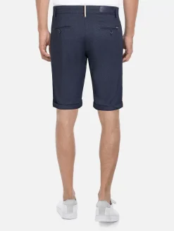 Wam Denim Shorts|Helvorit Navy Textured Korte Broek