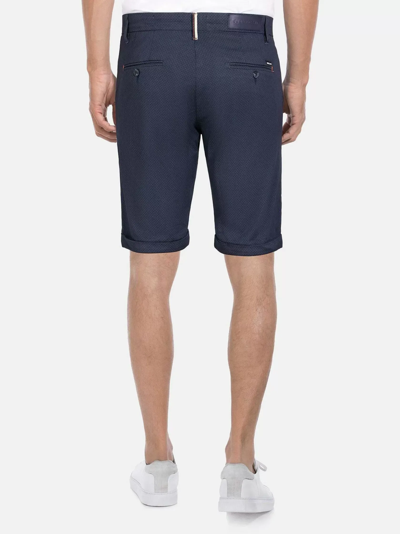 Wam Denim Shorts|Helvorit Navy Textured Korte Broek