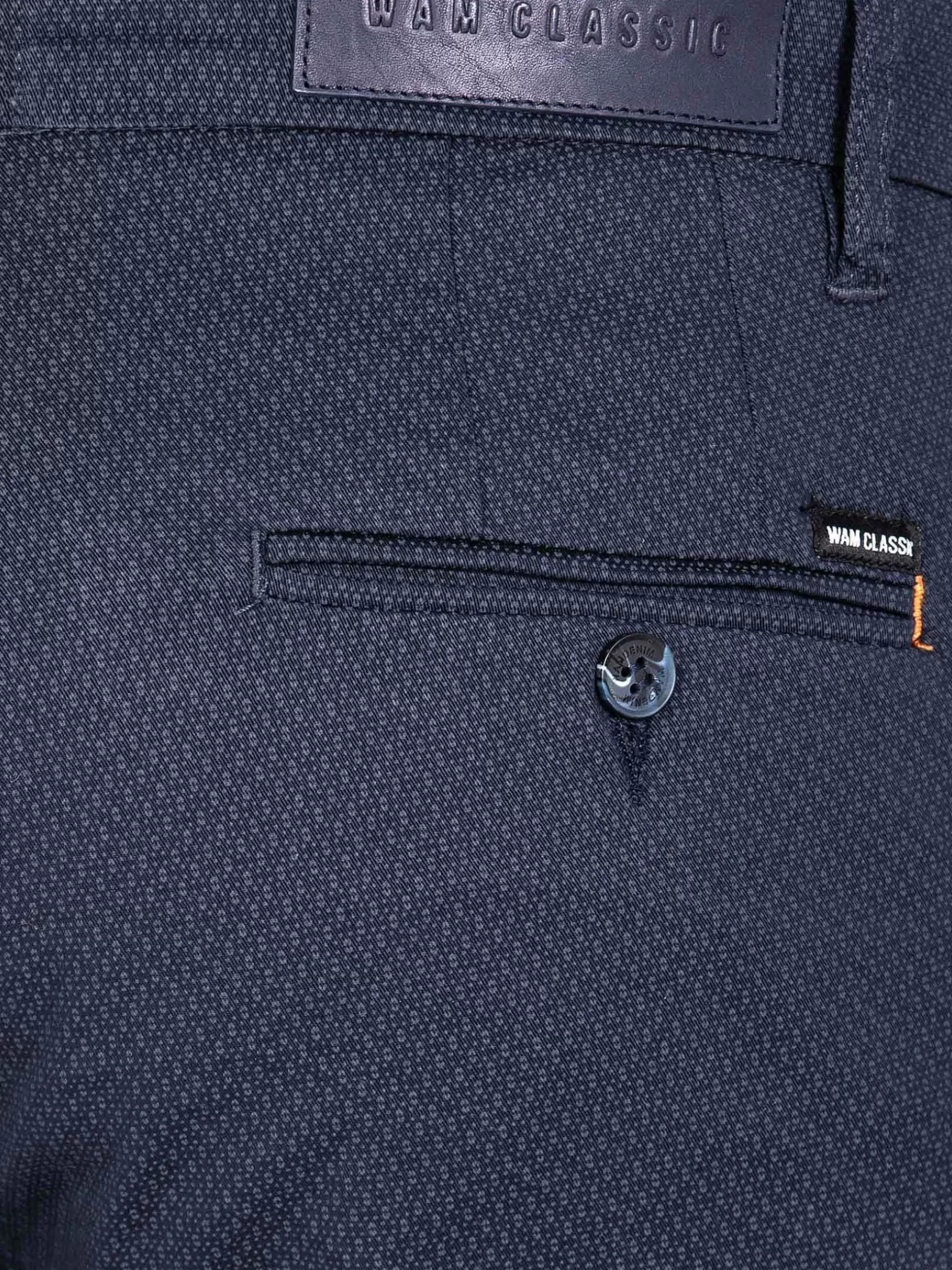 Wam Denim Shorts|Helvorit Navy Textured Korte Broek