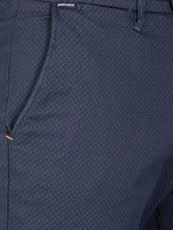 Wam Denim Shorts|Helvorit Navy Textured Korte Broek