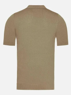 Wam Denim Polo'S|Henry Pique Knit Brown Polo
