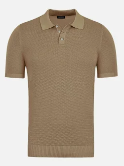 Wam Denim Polo'S|Henry Pique Knit Brown Polo