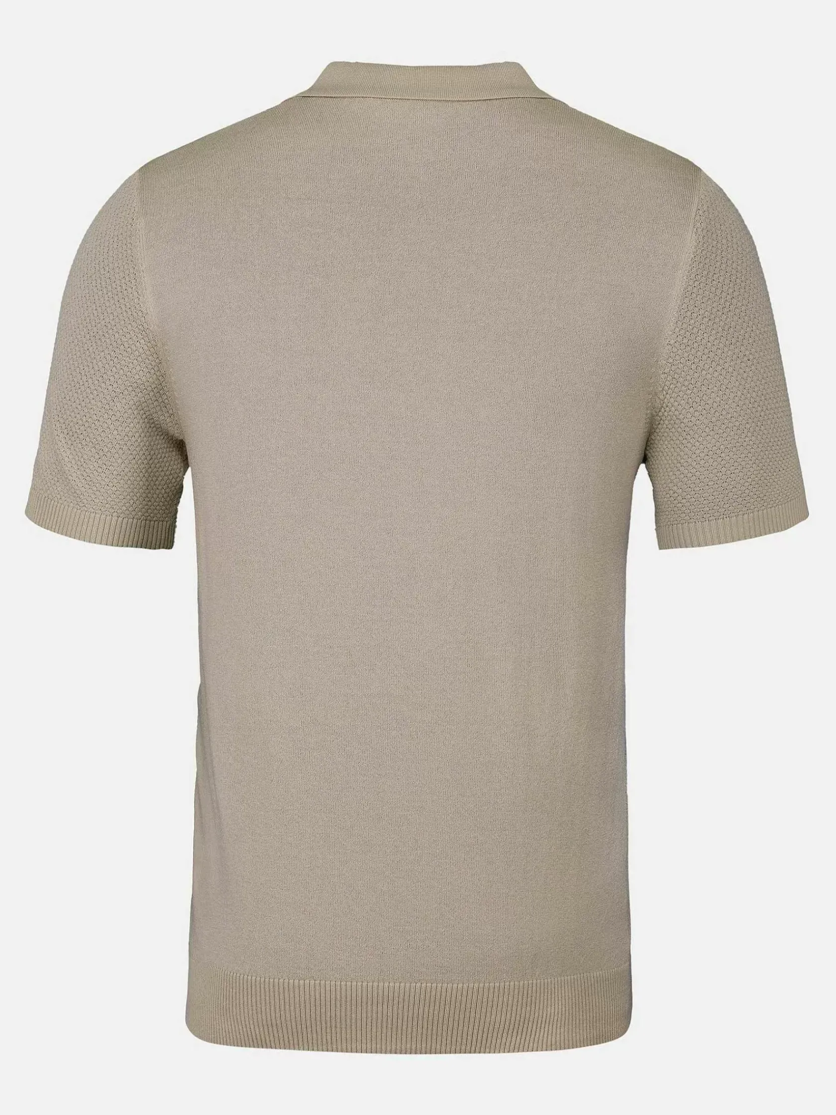 Wam Denim Polo'S|Henry Pique Knit Light Beige Polo