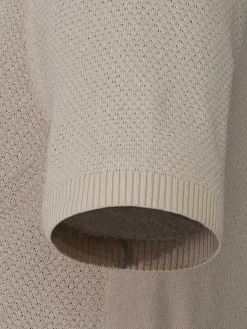 Wam Denim Polo'S|Henry Pique Knit Light Beige Polo