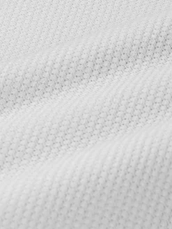 Wam Denim Polo'S|Henry Pique Knit White Polo