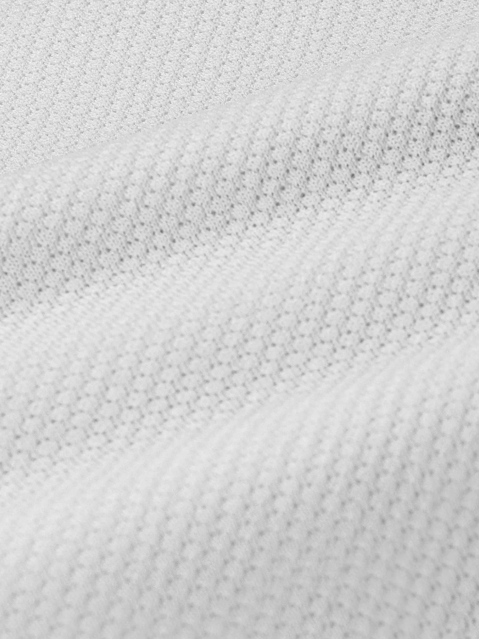 Wam Denim Polo'S|Henry Pique Knit White Polo