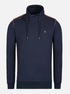 Wam Denim Sweaters|Horizon Turtleneck Navy Sweater