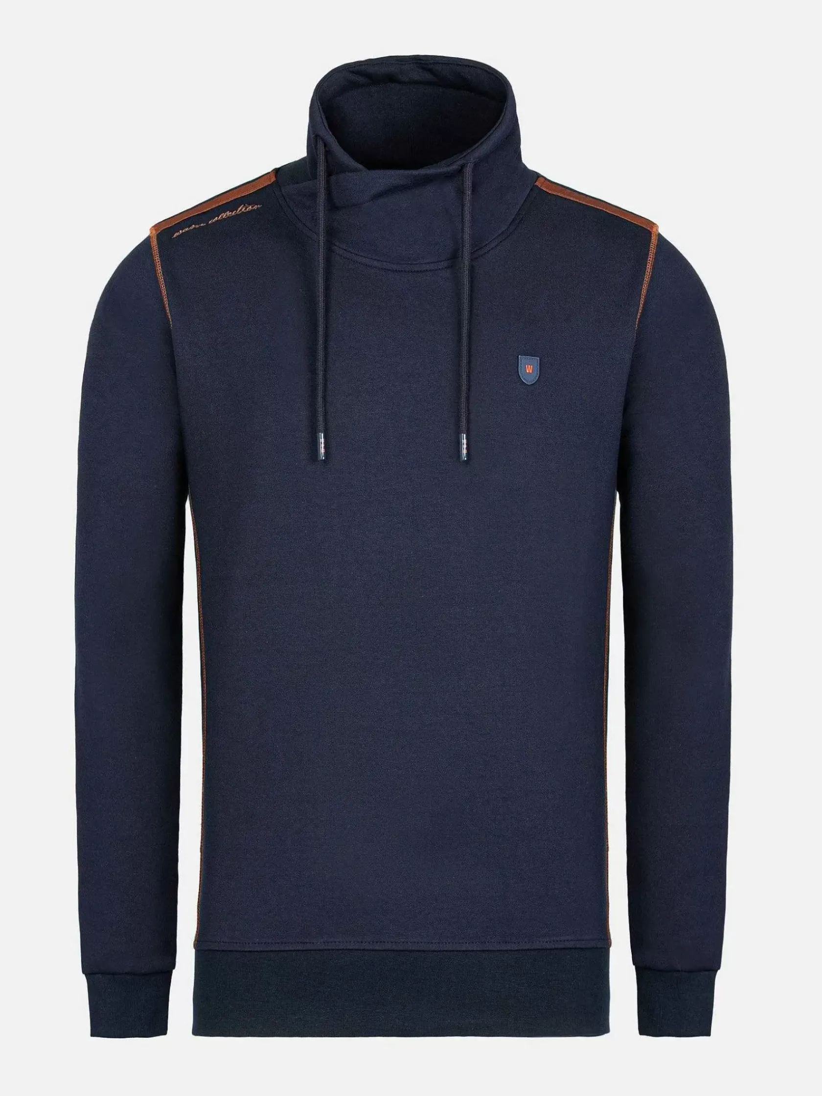 Wam Denim Sweaters|Horizon Turtleneck Navy Sweater