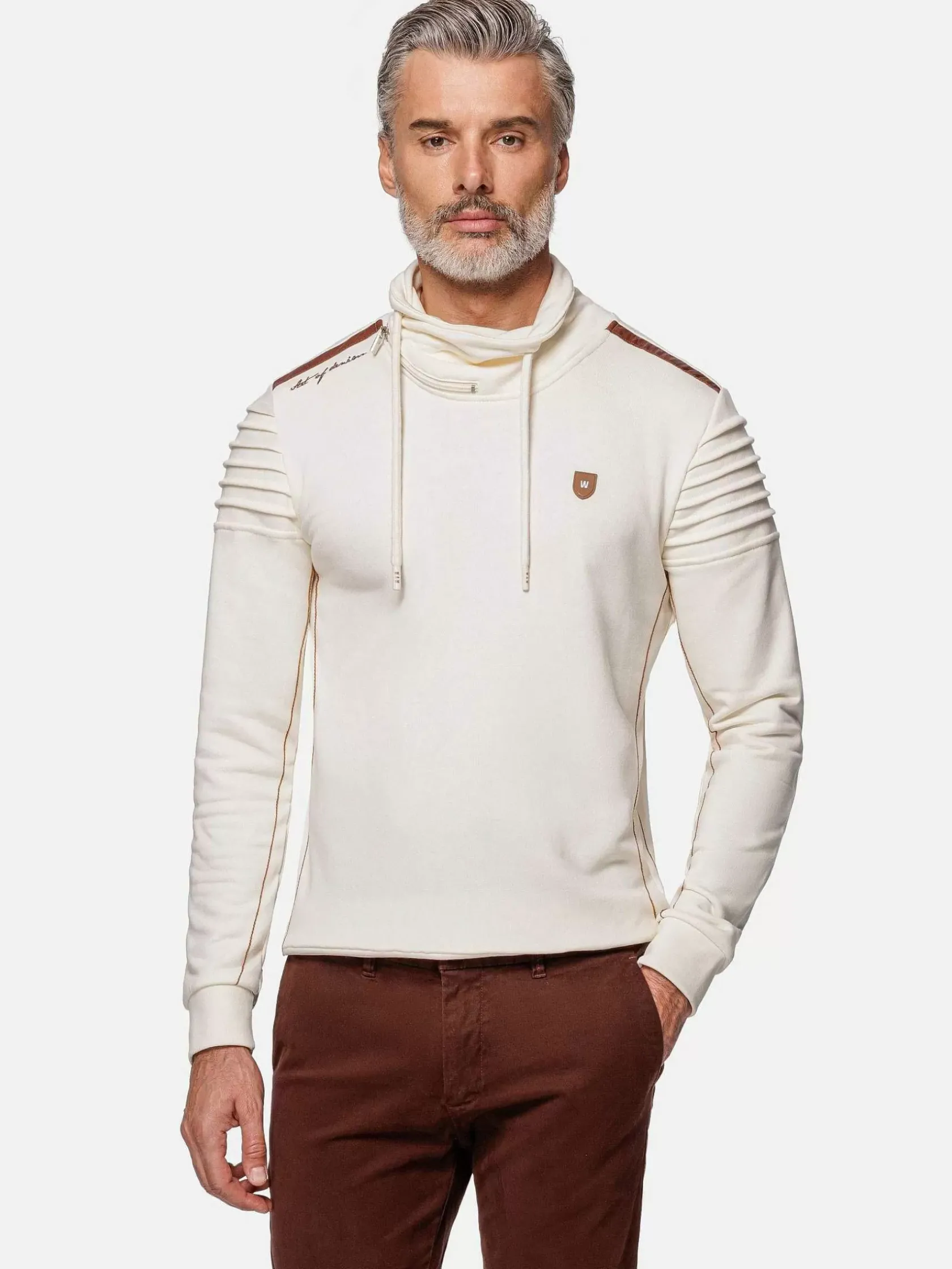 Wam Denim Truien|Jackson Turtlenecked Off-White Truien