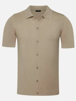 Wam Denim Polo'S|James Full Button-Down Beige Polo