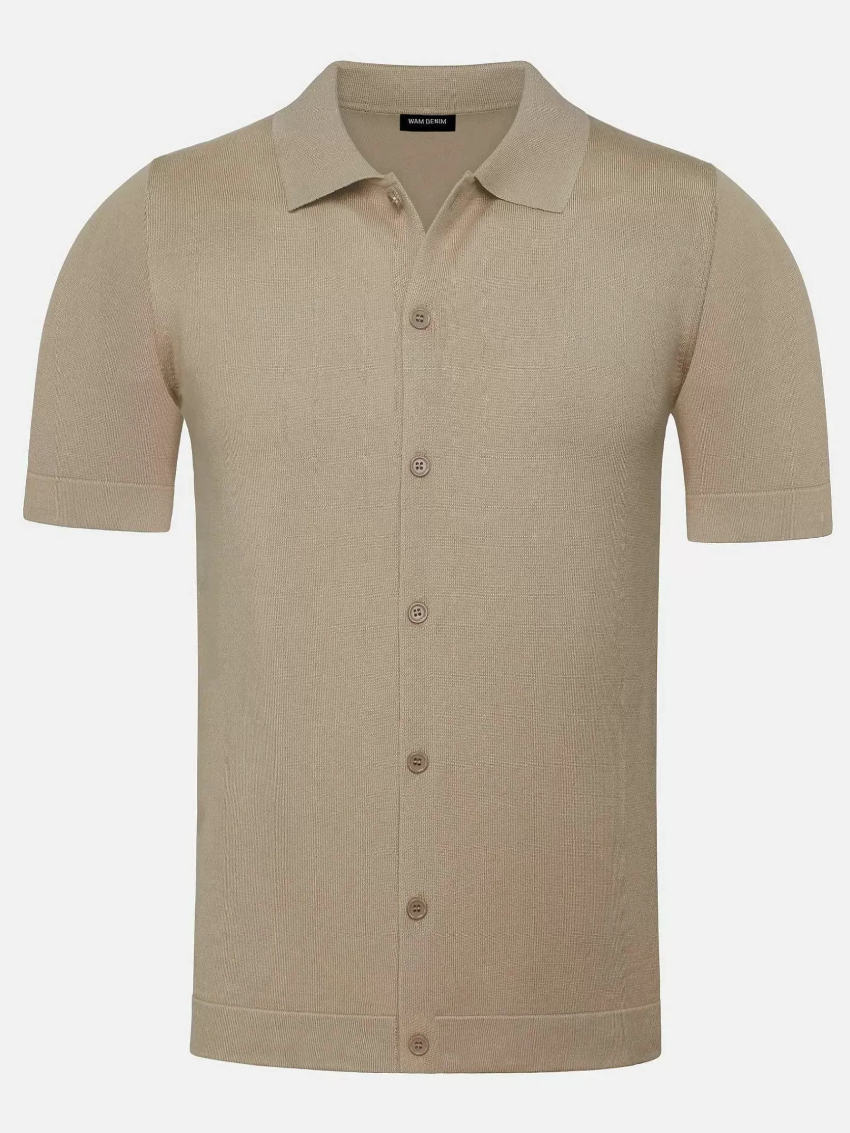 Wam Denim Polo'S|James Full Button-Down Beige Polo