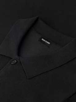 Wam Denim Polo'S|James Full Button-Down Black Polo