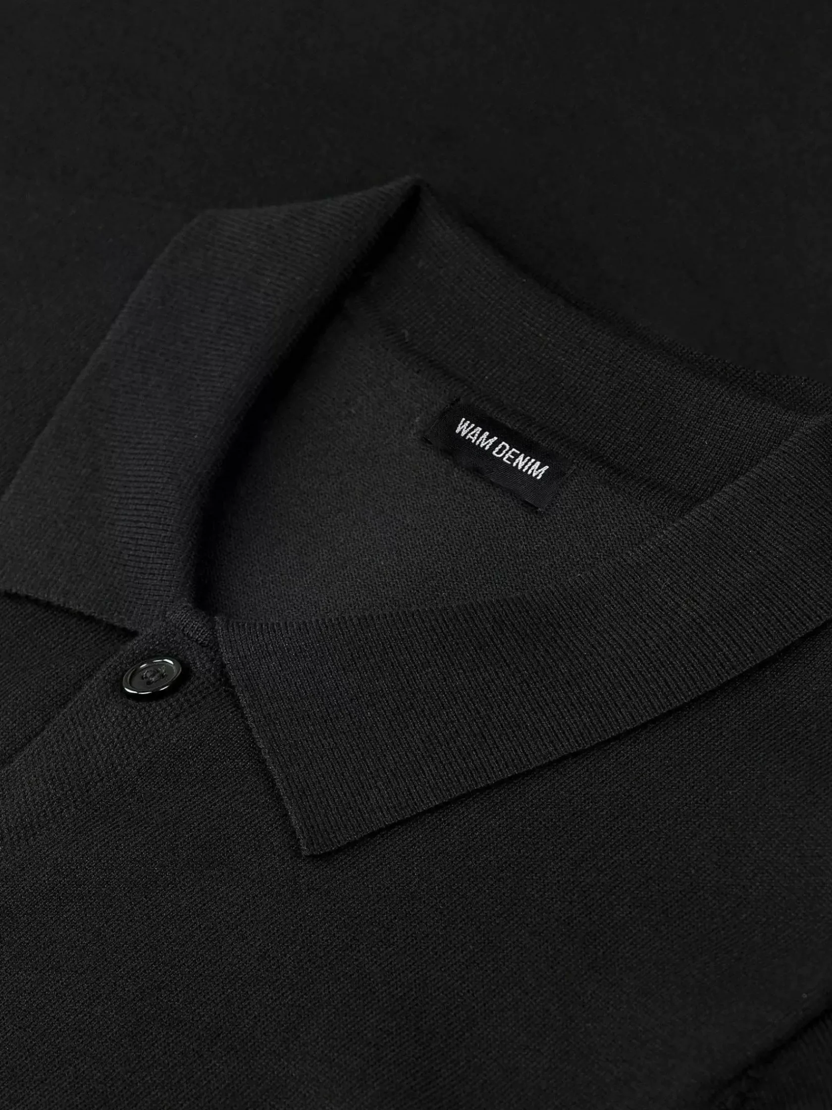 Wam Denim Polo'S|James Full Button-Down Black Polo