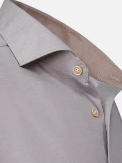 Wam Denim Overhemd Lange Mouwen|Jucinto Cut Away Collar Overhemd Lange Mouw Grey