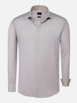 Wam Denim Overhemd Lange Mouwen|Jucinto Cut Away Collar Overhemd Lange Mouw Grey