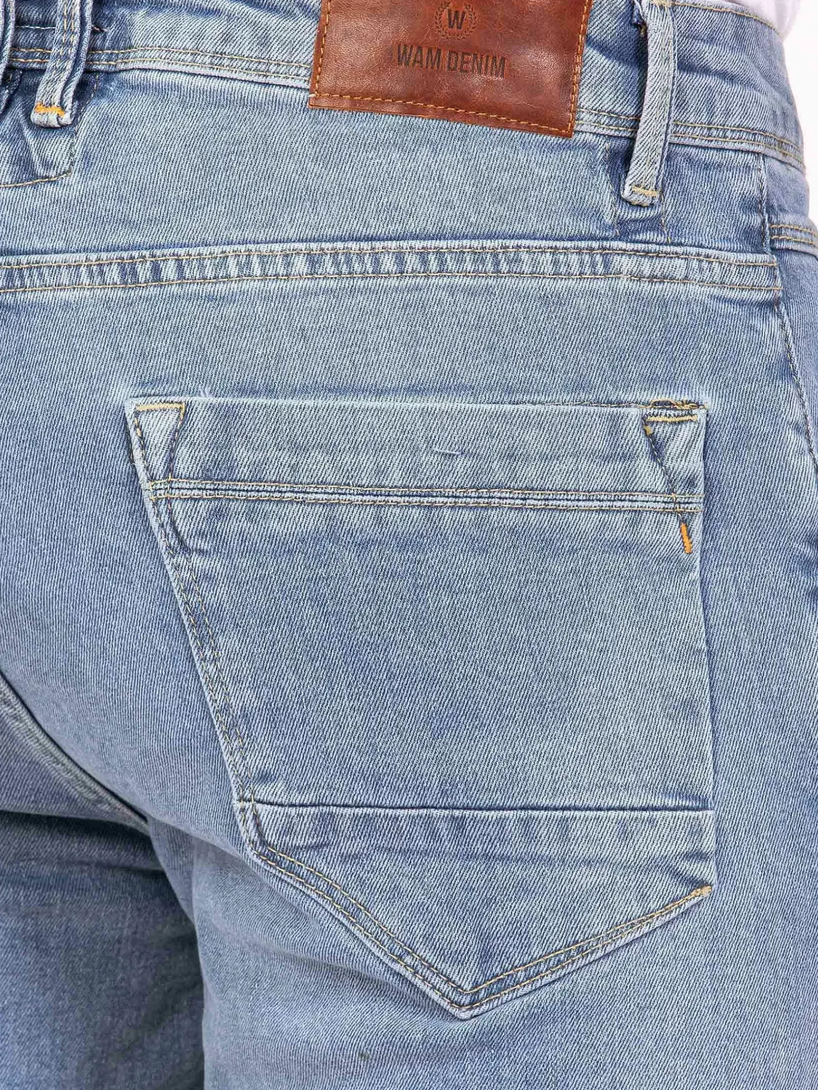 Wam Denim Shorts|Kerry Solid Blue Regular Fit Denim Short