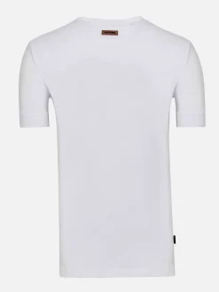 Wam Denim T-Shirts|Korfual Casual V-Neck Button T-Shirt White