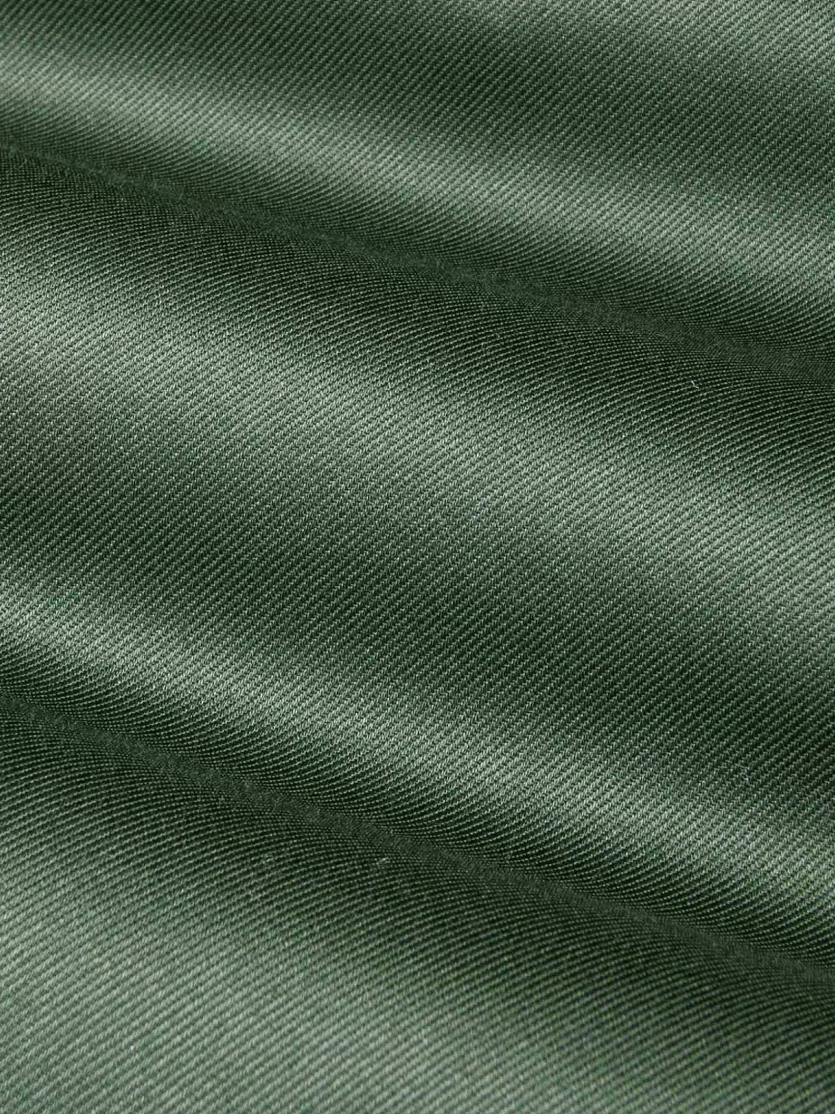 Wam Denim Overhemd Lange Mouwen|Lance Solid Dark Green Overhemd Lange Mouw