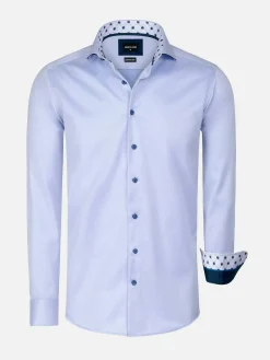 Wam Denim Overhemd Lange Mouwen|Lance Solid Light Blue Overhemd Lange Mouw