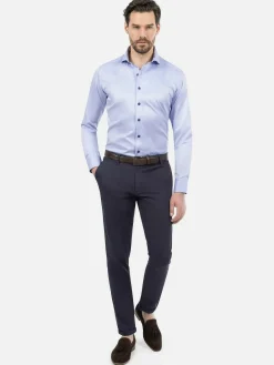 Wam Denim Overhemd Lange Mouwen|Lance Solid Light Blue Overhemd Lange Mouw