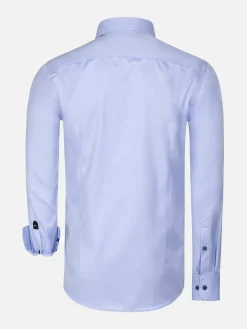 Wam Denim Overhemd Lange Mouwen|Lance Solid Light Blue Overhemd Lange Mouw