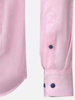 Wam Denim Overhemd Lange Mouwen|Lance Solid Pink Overhemd Lange Mouw