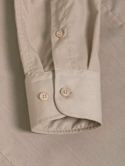 Wam Denim Overhemd Lange Mouwen|Leira Solid Beige Overhemd Lange Mouw