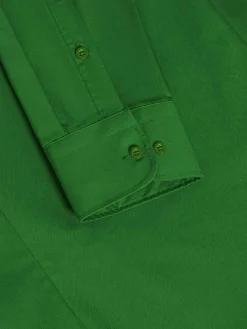 Wam Denim Overhemd Lange Mouwen|Leira Solid Light Green Overhemd Lange Mouw