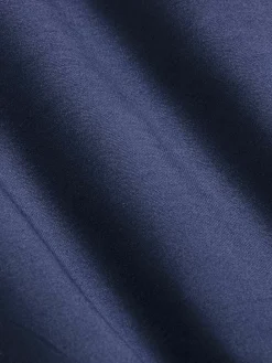 Wam Denim Overhemd Lange Mouwen|Leira Solid Navy Overhemd Lange Mouw