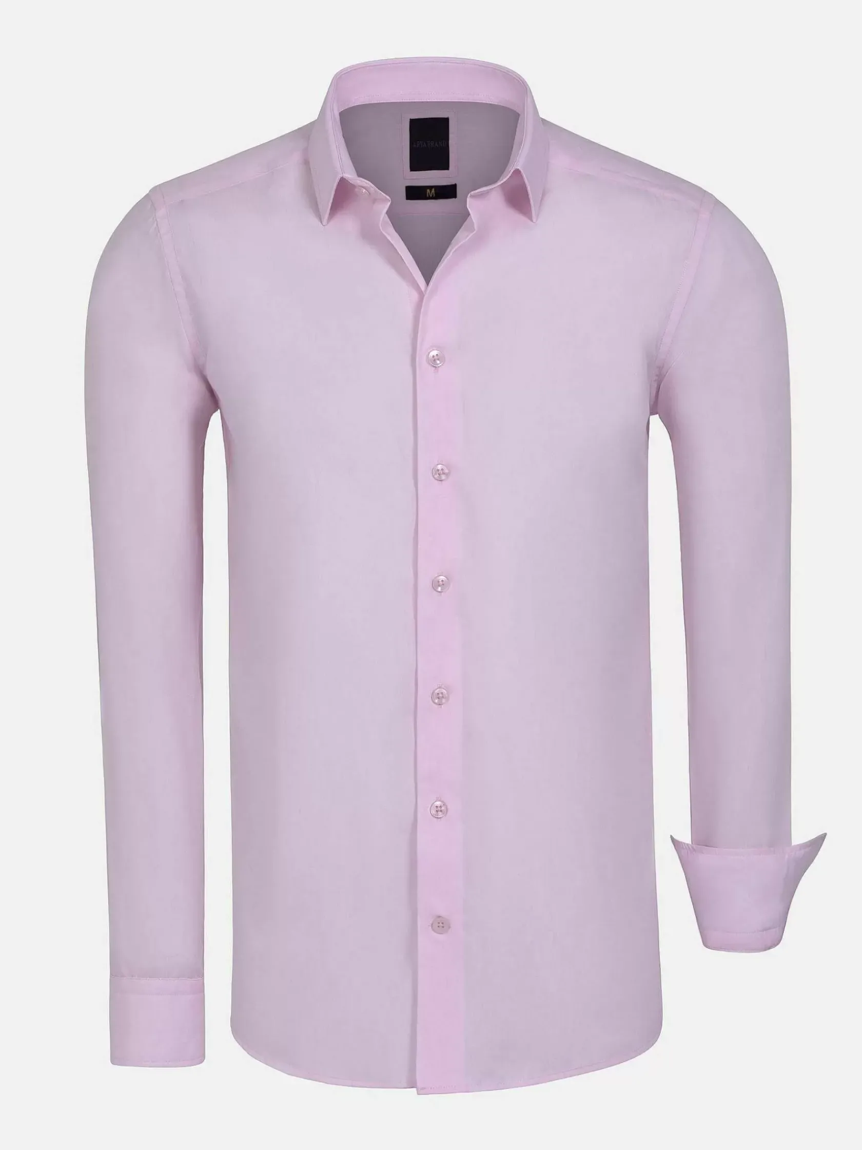 Wam Denim Overhemd Lange Mouwen|Leira Solid Pink Overhemd Lange Mouw