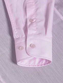 Wam Denim Overhemd Lange Mouwen|Leira Solid Pink Overhemd Lange Mouw