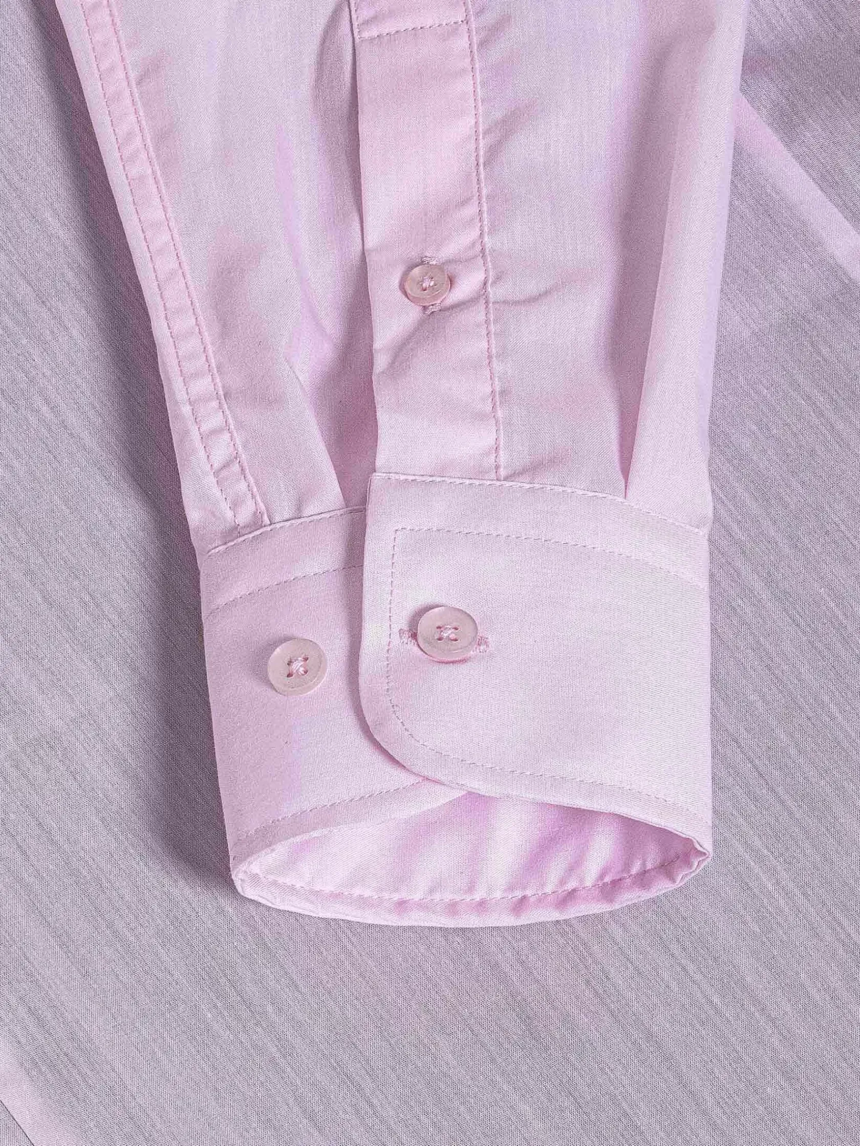 Wam Denim Overhemd Lange Mouwen|Leira Solid Pink Overhemd Lange Mouw
