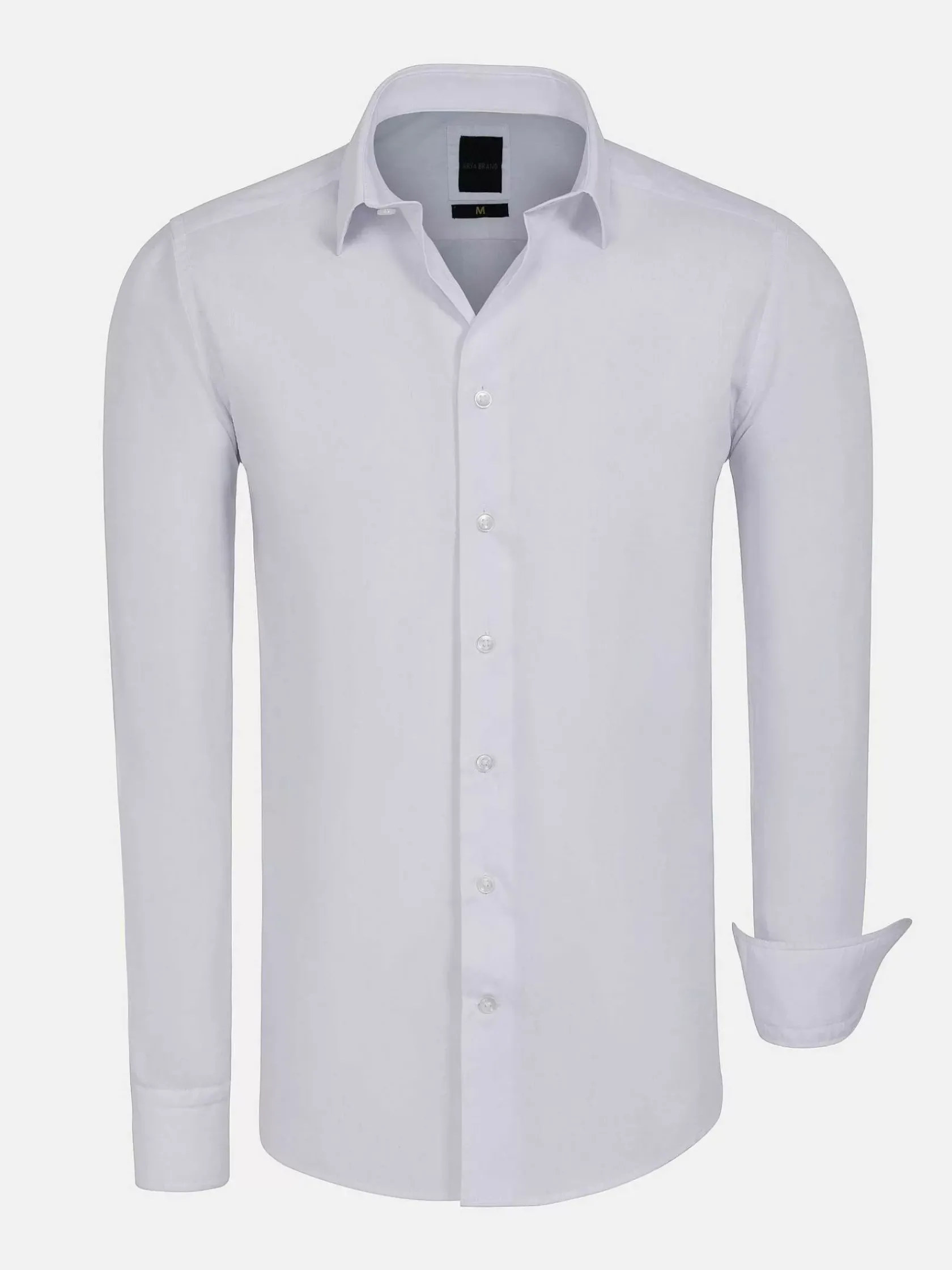 Wam Denim Overhemd Lange Mouwen|Leira Solid White Overhemd Lange Mouw