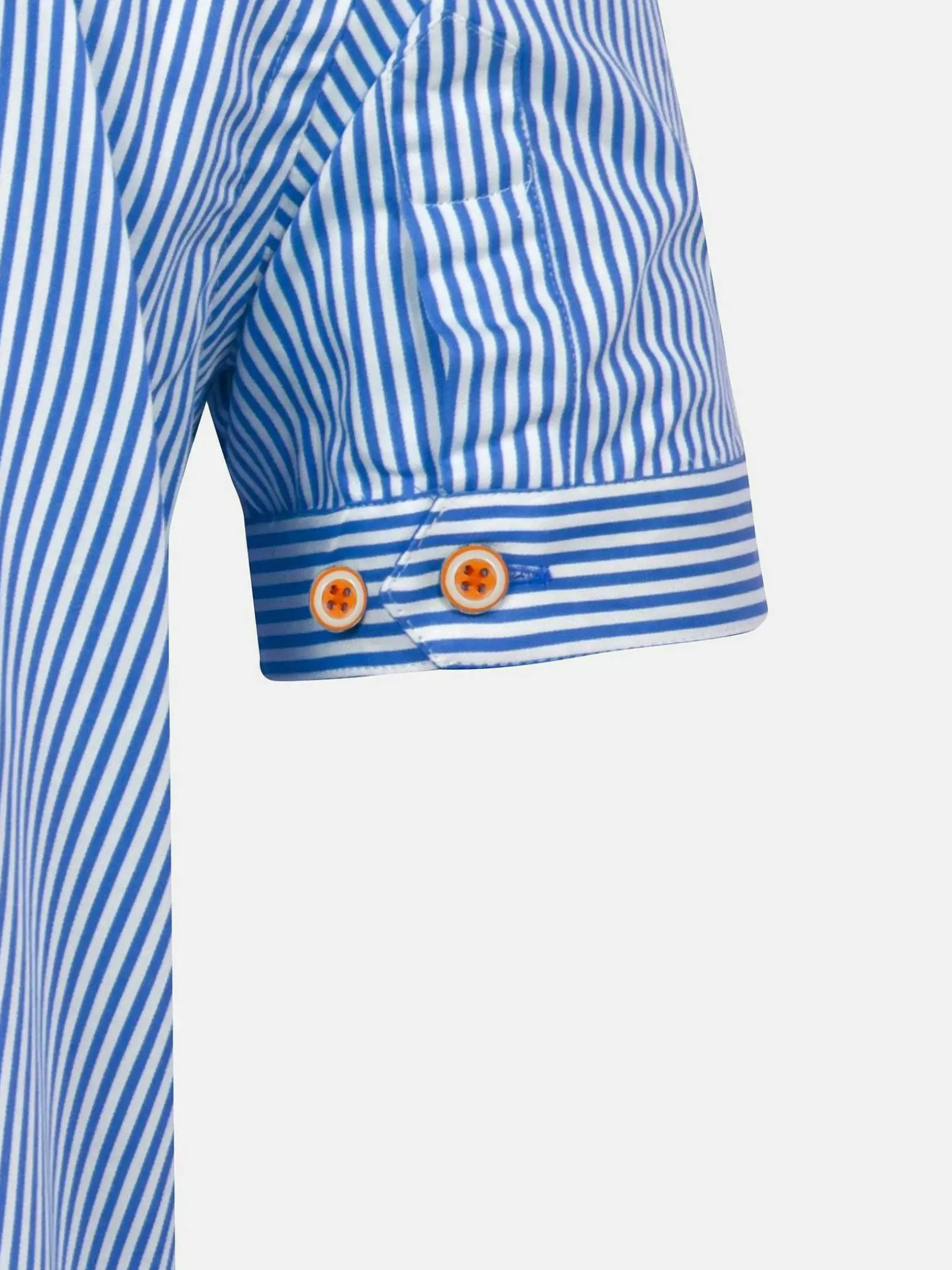 Wam Denim Overhemd Korte Mouwen|Levi Tailored Fit Blue Overhemd Korte Mouw