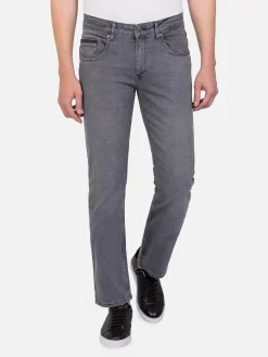 Wam Denim Jeans|Lombardo Regular Fit Textured Anthracite Jeans