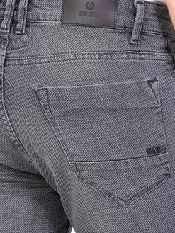 Wam Denim Jeans|Lombardo Regular Fit Textured Anthracite Jeans