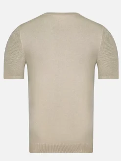 Wam Denim T-Shirts|Lucas Pique Knit Beige T-Shirt