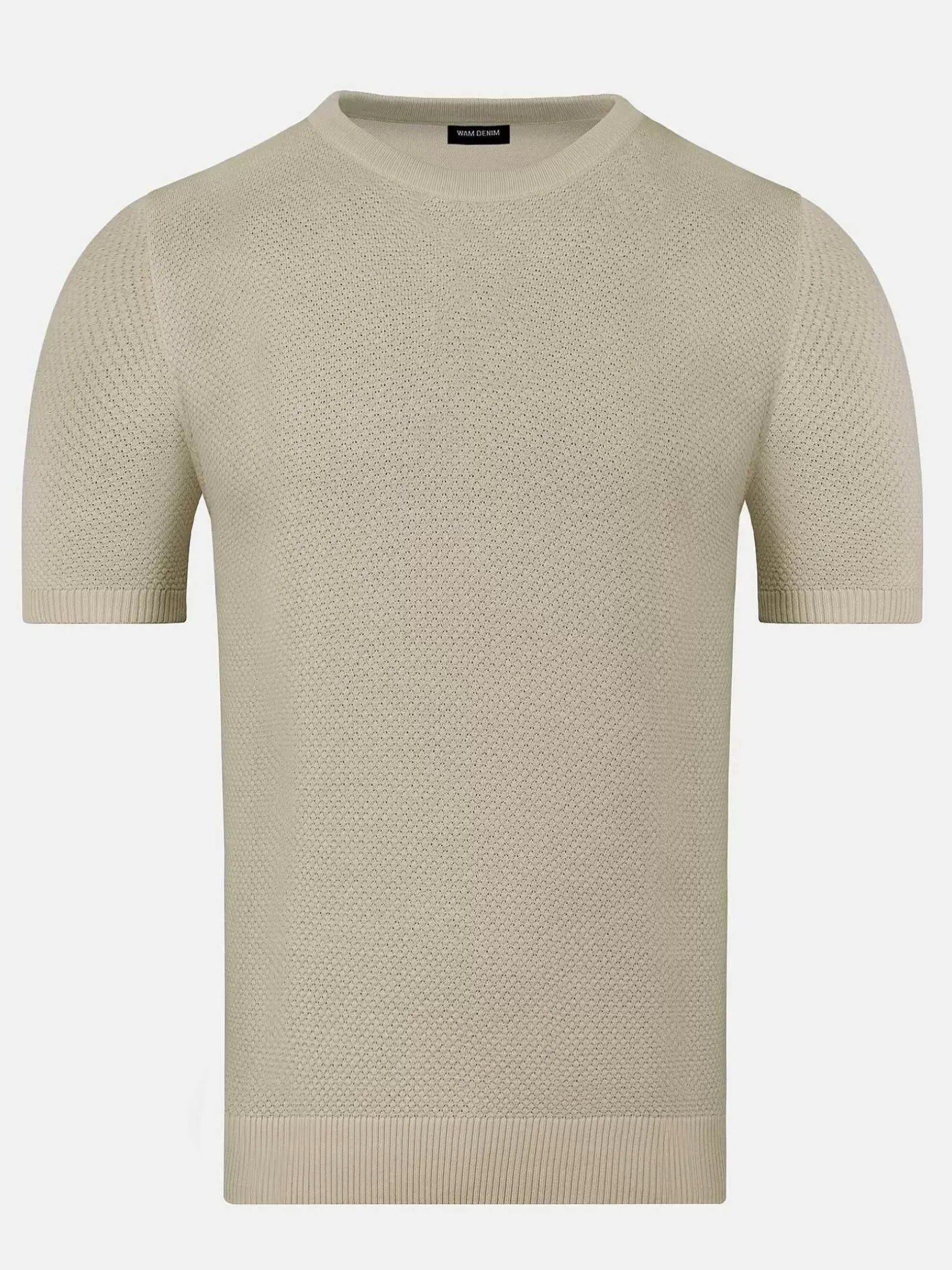 Wam Denim T-Shirts|Lucas Pique Knit Beige T-Shirt