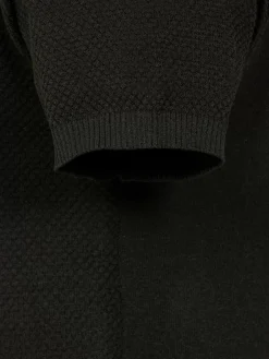 Wam Denim T-Shirts|Lucas Pique Knit Black T-Shirt