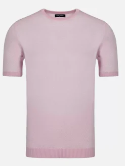 Wam Denim T-Shirts|Lucas Pique Knit Pink T-Shirt