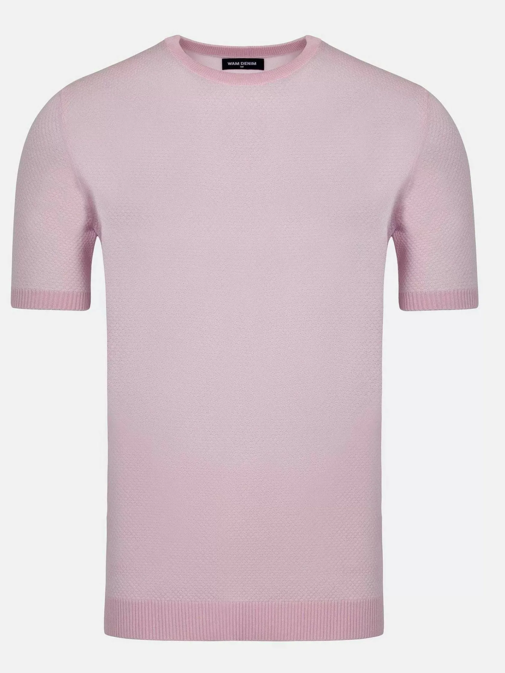 Wam Denim T-Shirts|Lucas Pique Knit Pink T-Shirt