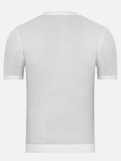 Wam Denim T-Shirts|Lucas Pique Knit White T-Shirt