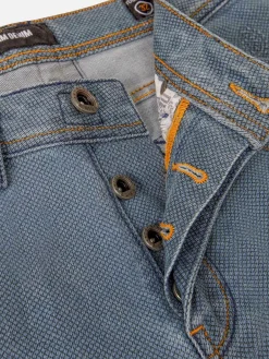 Wam Denim Jeans|Luna Mini Check Slim Fit Blue Jeans