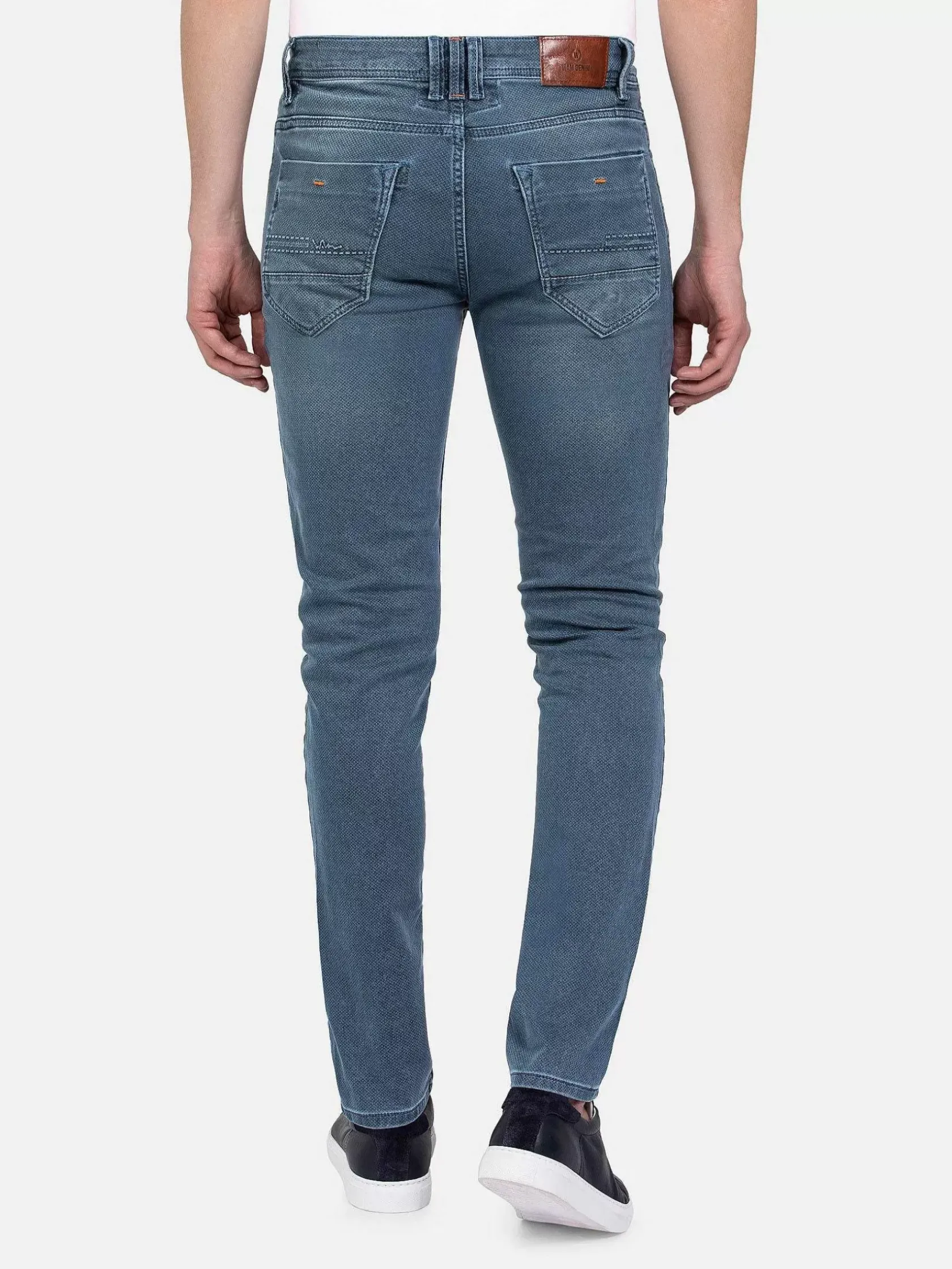 Wam Denim Jeans|Mallem Slim Fit Light Wash Light Navy Jean