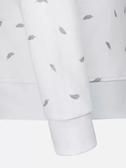 Wam Denim Sweaters|Mariner Ground Floral White Grey Sweater