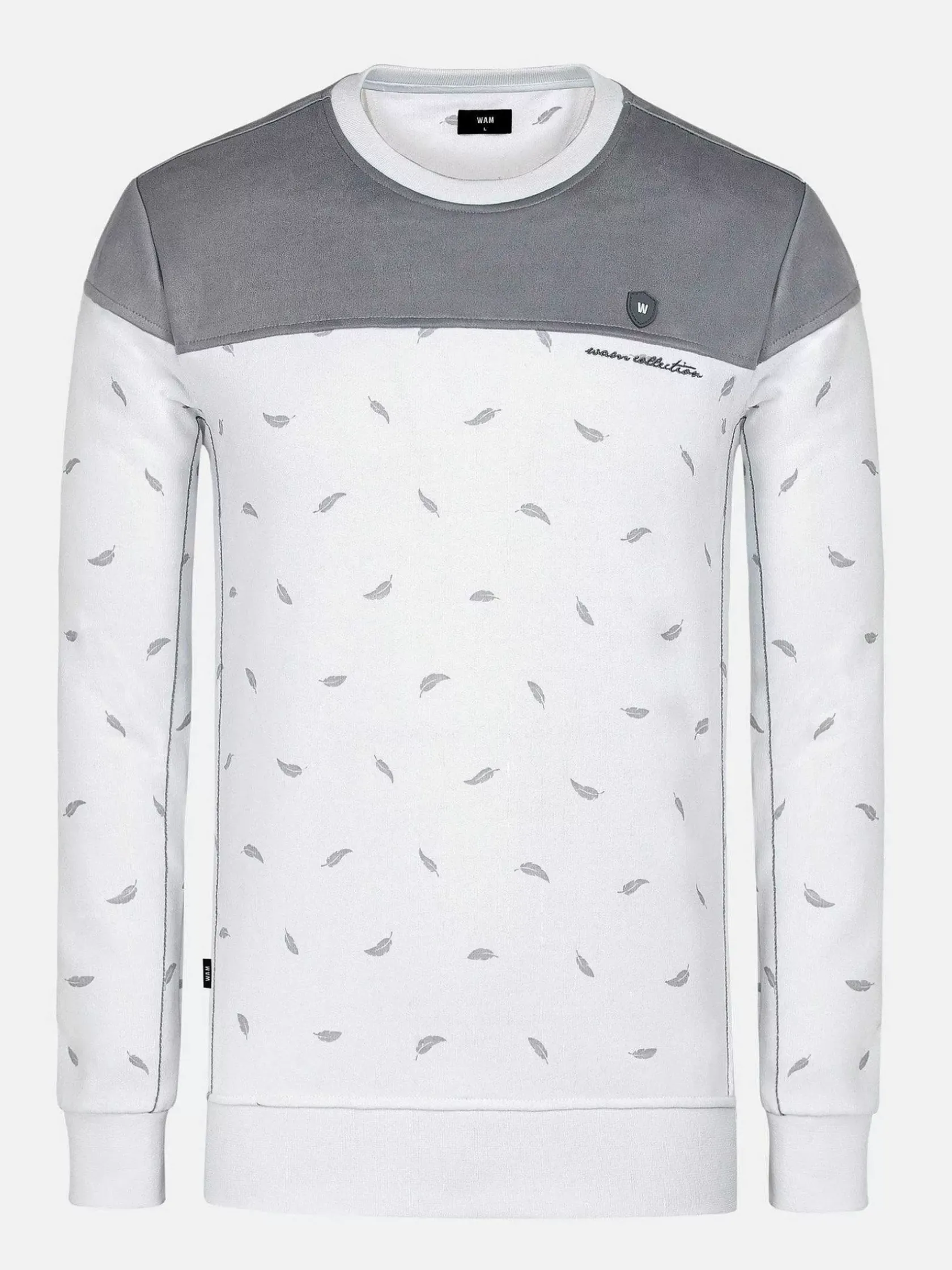 Wam Denim Sweaters|Mariner Ground Floral White Grey Sweater