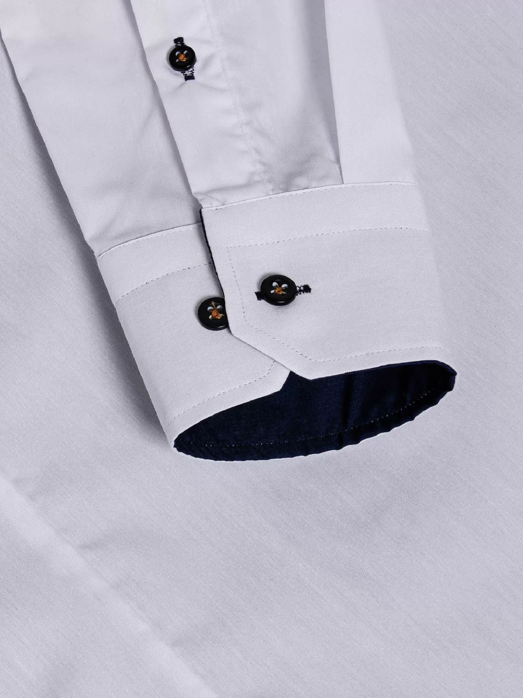 Wam Denim Overhemd Lange Mouwen|Metz Solid White Overhemd Lange Mouw