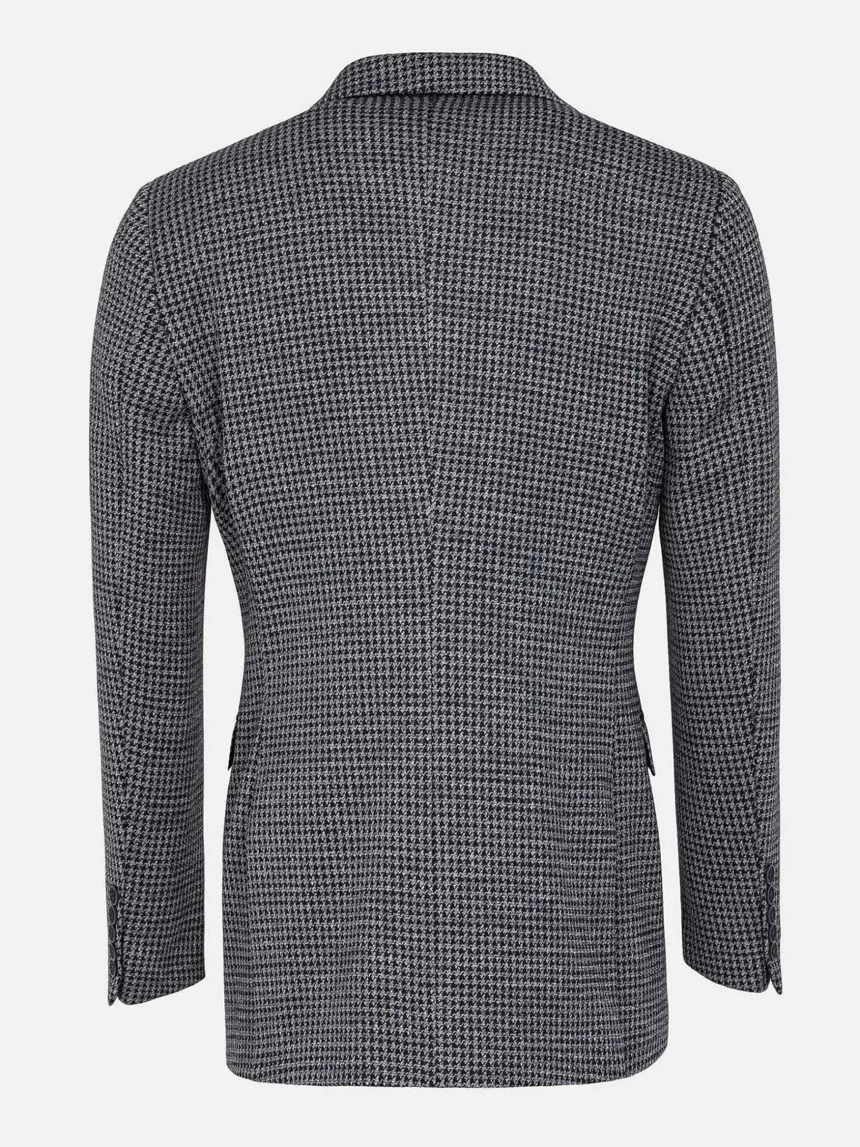 Wam Denim Colberts|Minevra Checked Slim Fit Black Grey Colbert