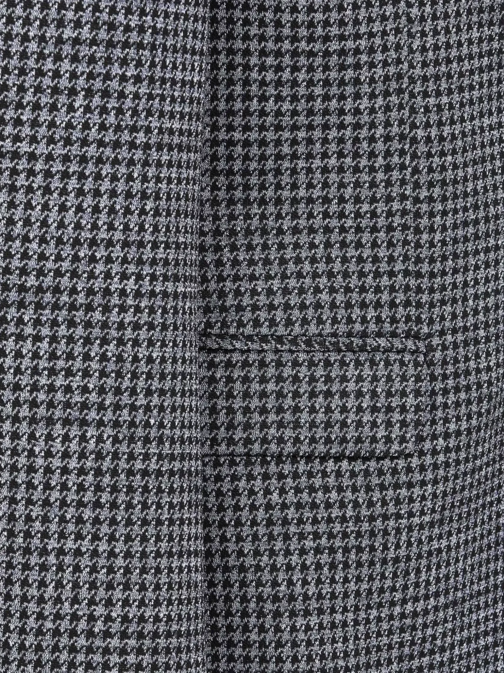 Wam Denim Colberts|Minevra Checked Slim Fit Black Grey Colbert